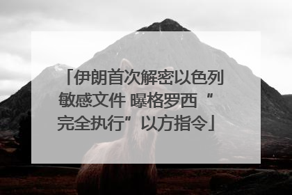 伊朗首次解密以色列敏感文件 曝格罗西“完全执行”以方指令
