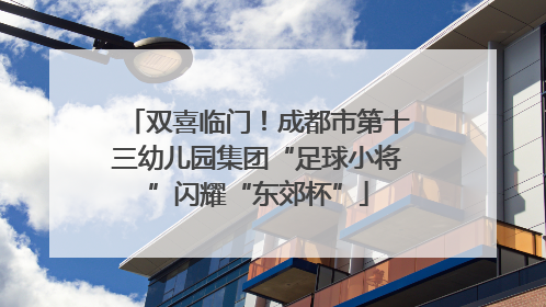 双喜临门！成都市第十三幼儿园集团“足球小将”闪耀“东郊杯”