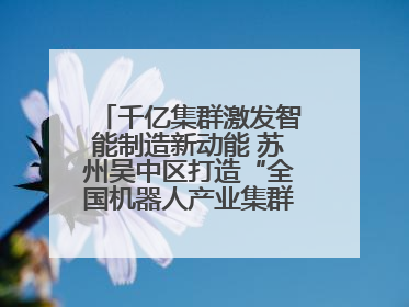 千亿集群激发智能制造新动能 苏州吴中区打造“全国机器人产业集群第一区”