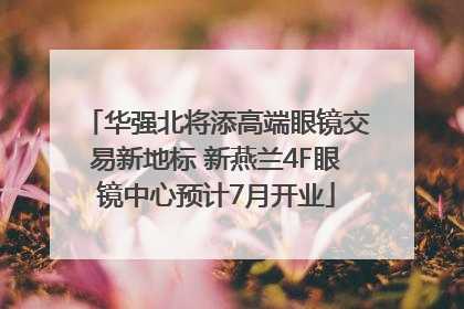 华强北将添高端眼镜交易新地标 新燕兰4F眼镜中心预计7月开业