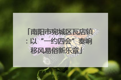 南阳市宛城区瓦店镇：以“一约四会”奏响移风易俗新乐章