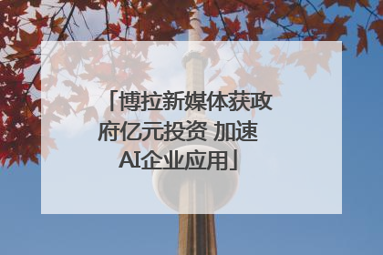 博拉新媒体获政府亿元投资 加速AI企业应用