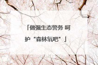 做强生态警务 呵护“森林氧吧”