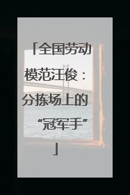全国劳动模范汪俊：分拣场上的“冠军手”