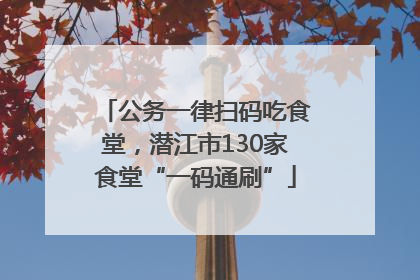 公务一律扫码吃食堂，潜江市130家食堂“一码通刷”