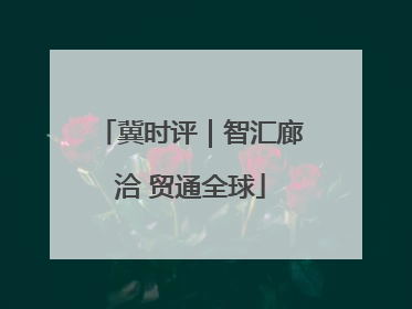 冀时评｜智汇廊洽 贸通全球