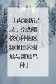 再添新记录，京西稻核心种植区频现世界极危与濒危鸟种