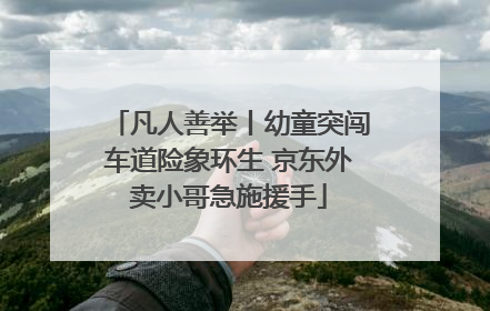 凡人善举丨幼童突闯车道险象环生 京东外卖小哥急施援手