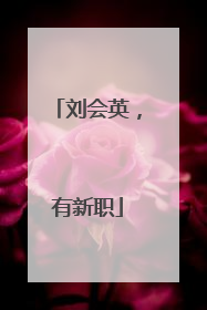 刘会英，有新职