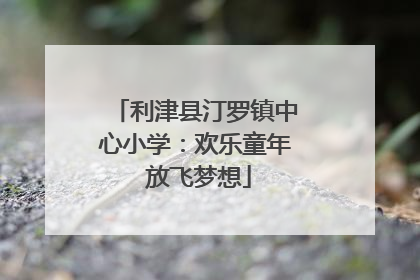 利津县汀罗镇中心小学：欢乐童年 放飞梦想