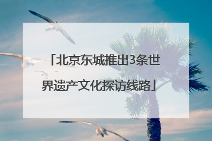 北京东城推出3条世界遗产文化探访线路