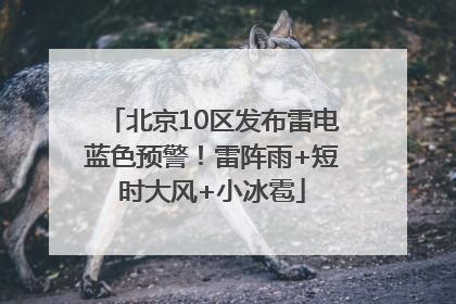 北京10区发布雷电蓝色预警！雷阵雨+短时大风+小冰雹