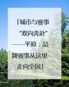 城市与赛事“双向奔赴”——平原：品牌赛事从这里走向全国