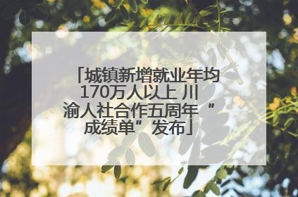 城镇新增就业年均170万人以上 川渝人社合作五周年“成绩单”发布
