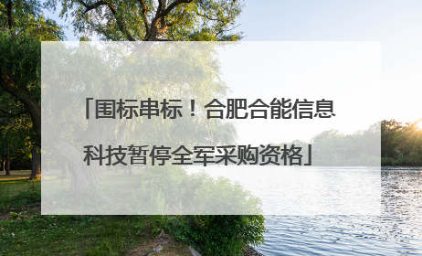 围标串标！合肥合能信息科技暂停全军采购资格