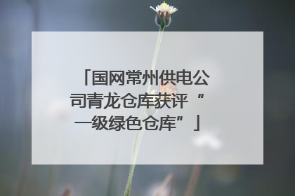 国网常州供电公司青龙仓库获评“一级绿色仓库”