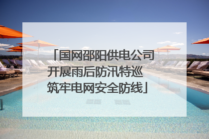 国网邵阳供电公司开展雨后防汛特巡 筑牢电网安全防线