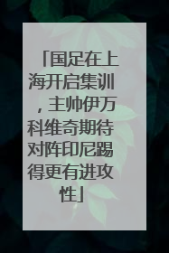 国足在上海开启集训，主帅伊万科维奇期待对阵印尼踢得更有进攻性