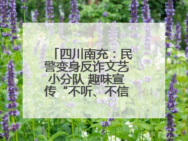 四川南充：民警变身反诈文艺小分队 趣味宣传“不听、不信、不转账！”