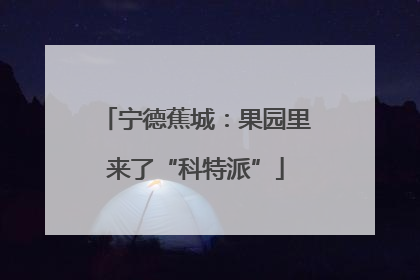 宁德蕉城：果园里来了“科特派”