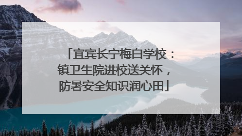 宜宾长宁梅白学校：镇卫生院进校送关怀，防暑安全知识润心田