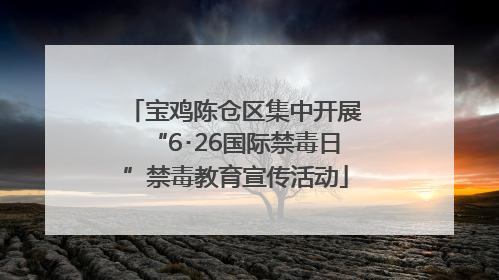 宝鸡陈仓区集中开展“6･26国际禁毒日”禁毒教育宣传活动