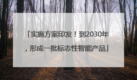 实施方案印发！到2030年，形成一批标志性智能产品
