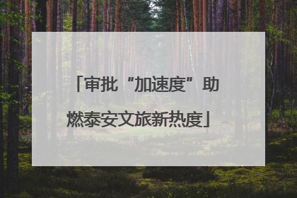 审批“加速度”助燃泰安文旅新热度