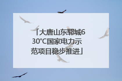 大唐山东郓城630℃国家电力示范项目稳步推进
