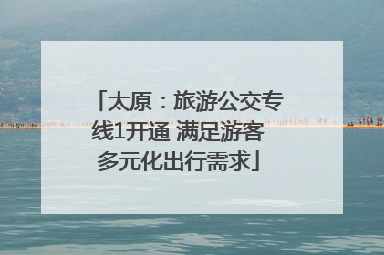 太原：旅游公交专线1开通 满足游客多元化出行需求