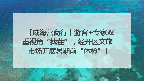 威海营商行｜游客+专家双重视角“找茬”，经开区文旅市场开展暑期前“体检”