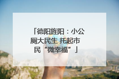 德阳旌阳：小公厕大民生 托起市民“微幸福”