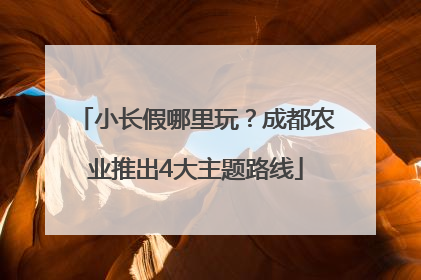 小长假哪里玩？成都农业推出4大主题路线