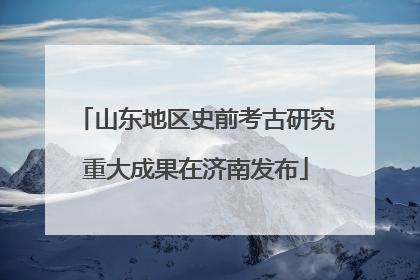 山东地区史前考古研究重大成果在济南发布