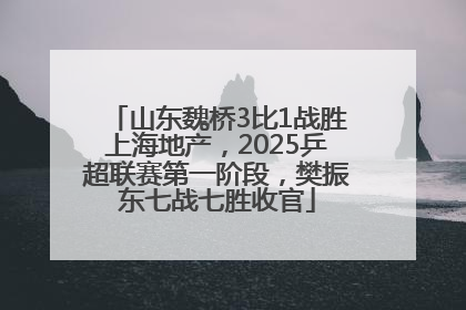 山东魏桥3比1战胜上海地产，2025乒超联赛第一阶段，樊振东七战七胜收官