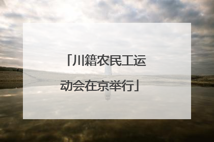 川籍农民工运动会在京举行