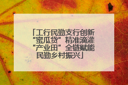 工行民勤支行创新“蜜瓜贷”精准滴灌“产业田”全链赋能民勤乡村振兴