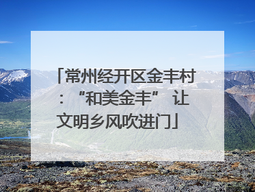 常州经开区金丰村：“和美金丰” 让文明乡风吹进门