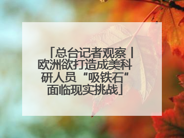 总台记者观察丨欧洲欲打造成美科研人员“吸铁石”面临现实挑战