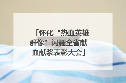 怀化“热血英雄群像”闪耀全省献血献浆表彰大会