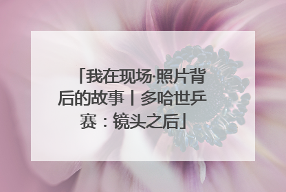 我在现场·照片背后的故事丨多哈世乒赛：镜头之后