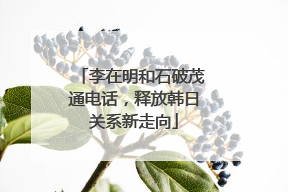 李在明和石破茂通电话，释放韩日关系新走向