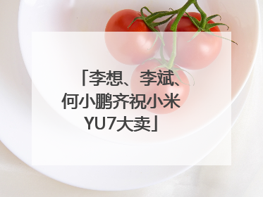 李想、李斌、何小鹏齐祝小米YU7大卖