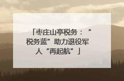 枣庄山亭税务：“税务蓝”助力退役军人“再起航”