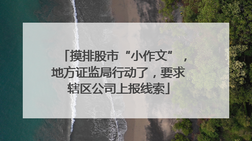 摸排股市“小作文”，地方证监局行动了，要求辖区公司上报线索