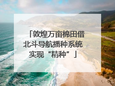 敦煌万亩棉田借北斗导航播种系统实现“精种”