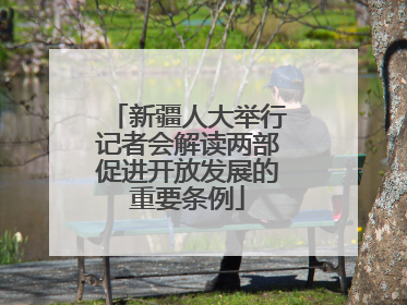 新疆人大举行记者会解读两部促进开放发展的重要条例