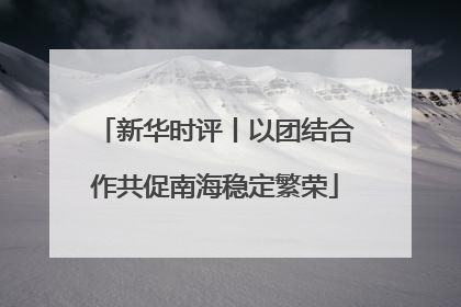 新华时评丨以团结合作共促南海稳定繁荣