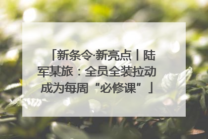 新条令·新亮点丨陆军某旅：全员全装拉动成为每周“必修课”