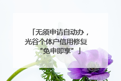 无须申请自动办，光谷个体户信用修复“免申即享”